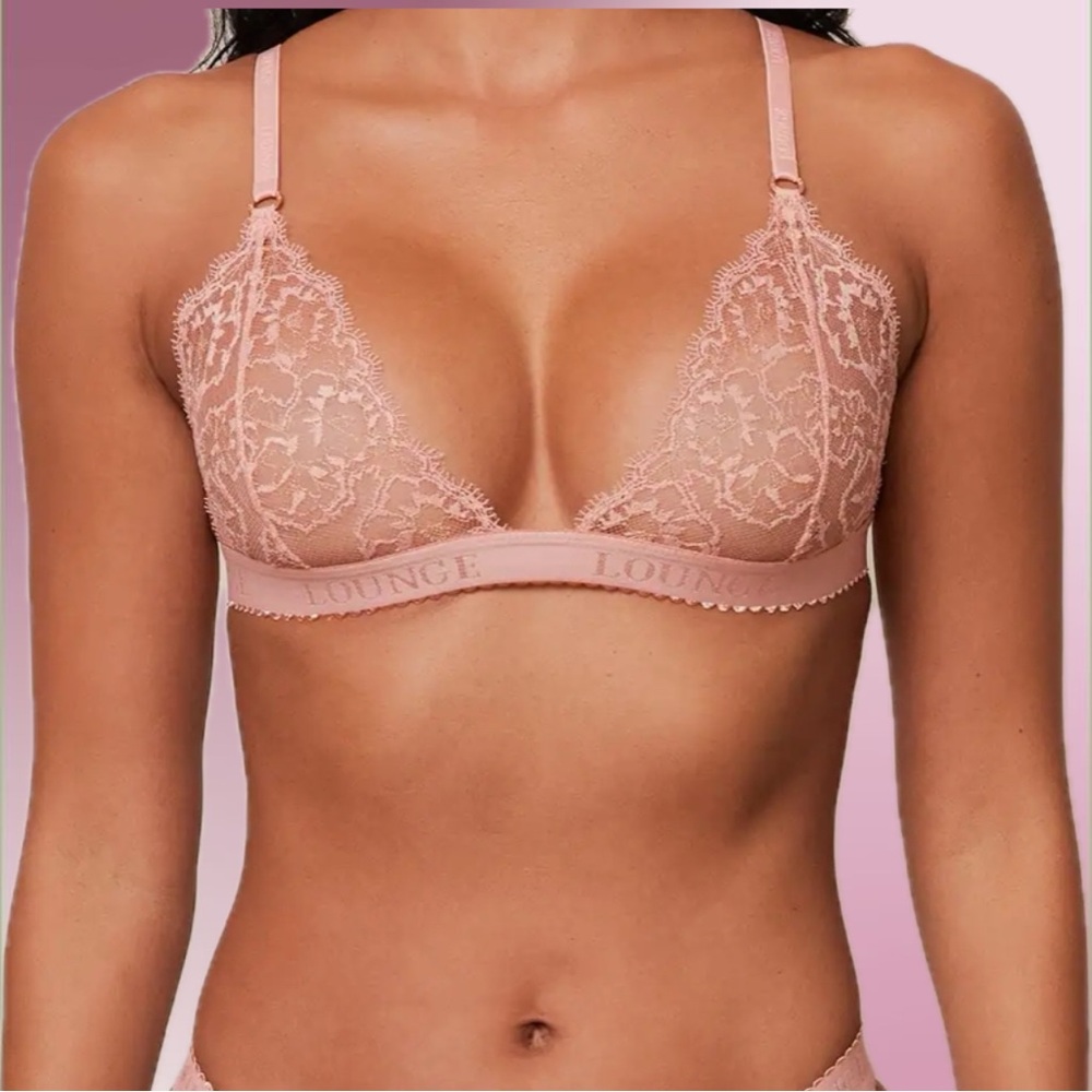 LOUNGE Embroidered Triangle Bra